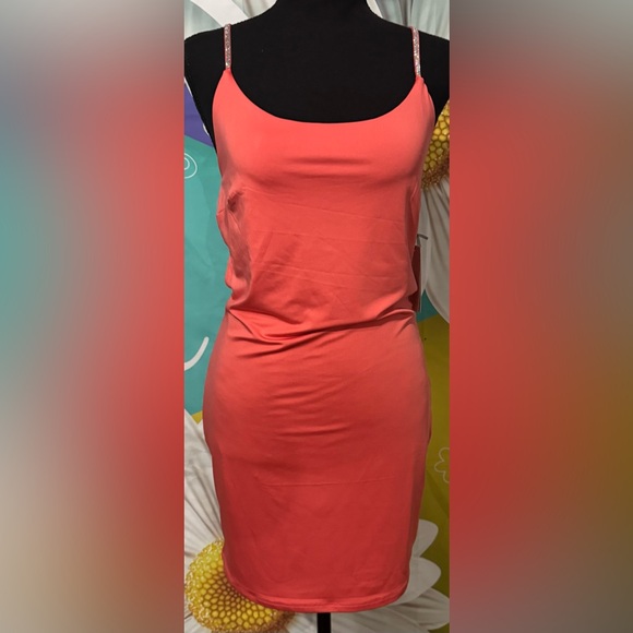 Iris Rhinestone Strap Bodycon Cami Mini Dress - Picture 1 of 4
